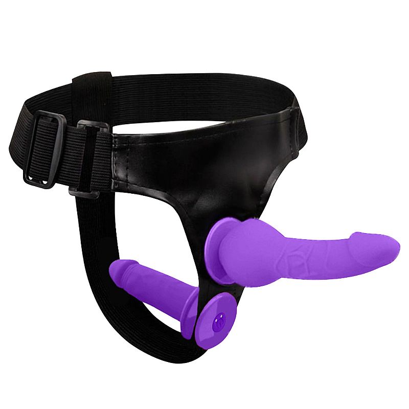 Cinta Peniana com Dildo Duplo e Vibraçāo 9063