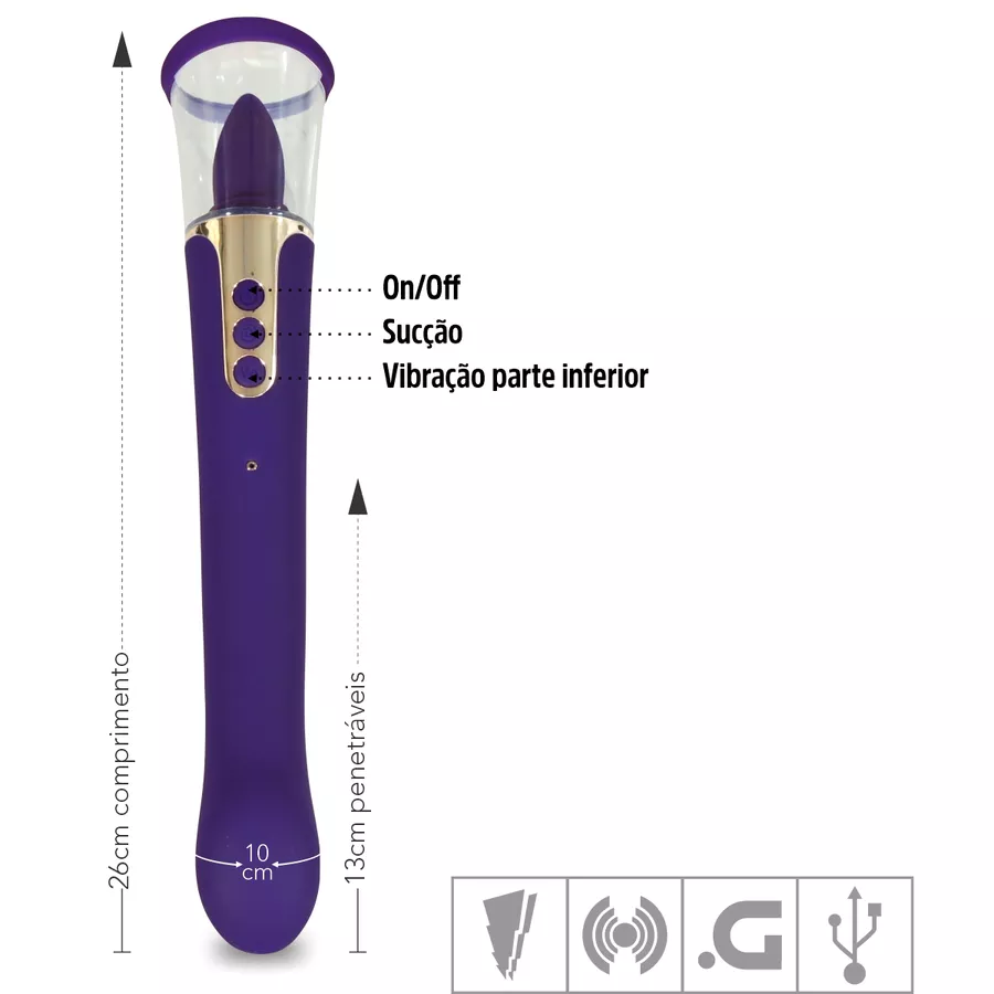 Vibrador e Estimulador de Clitóris Recarregável Amzing SI (7003) - Image 3